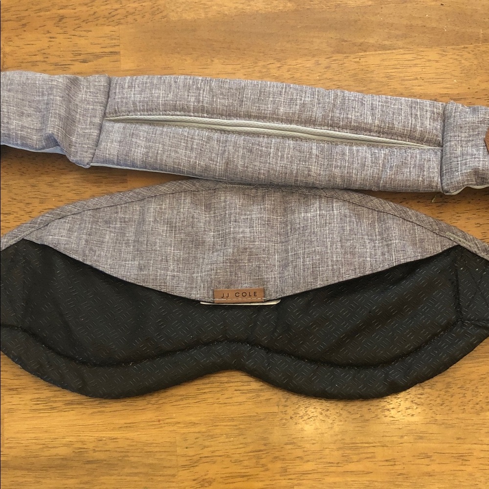 JJ Cole Gray Heather Baby Hip Seat with Padded Lining